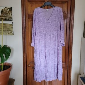 a new day Target lavender floral maxi dress size L